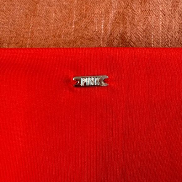 Victoria's Secret Pink Active High Waist Shortie Bikini Bottom in Red size S NWT - Picture 3 of 10